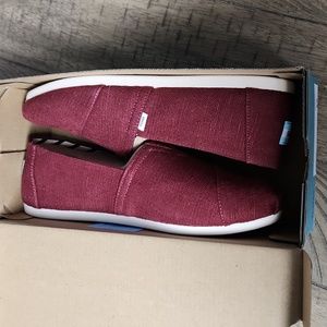 NWT Womens Toms Alpargata Black Cherry Heritage size 8.5